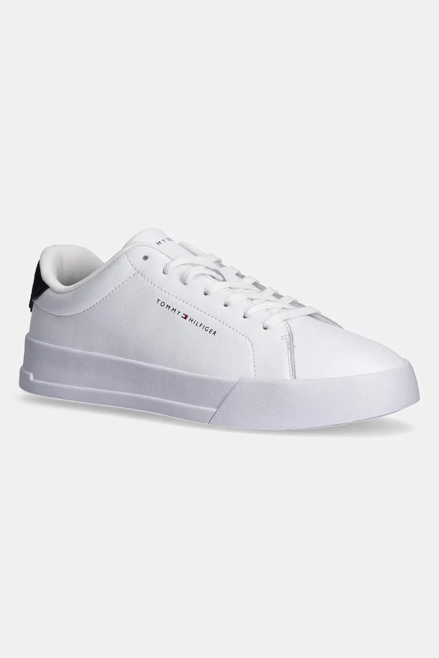 Tommy Hilfiger Кожени маратонки TH COURT LTH DETAIL ESS