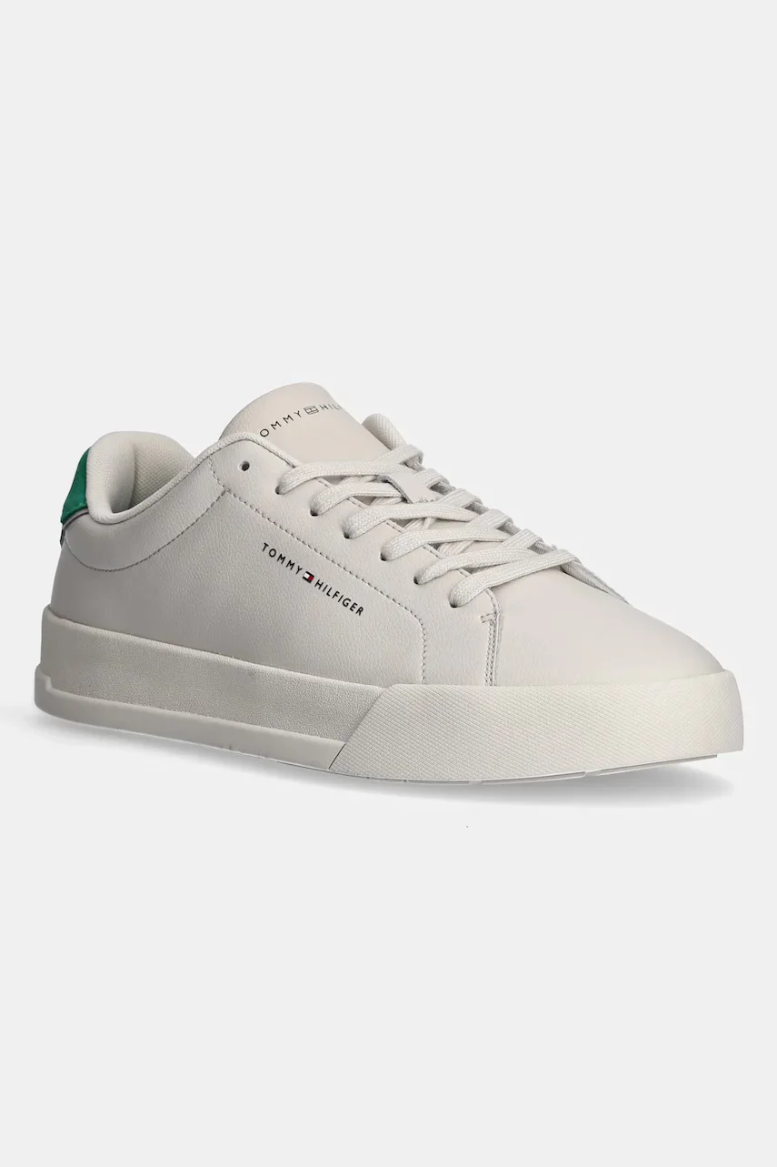 Tommy Hilfiger Кожени маратонки TH COURT LTH DETAIL ESS