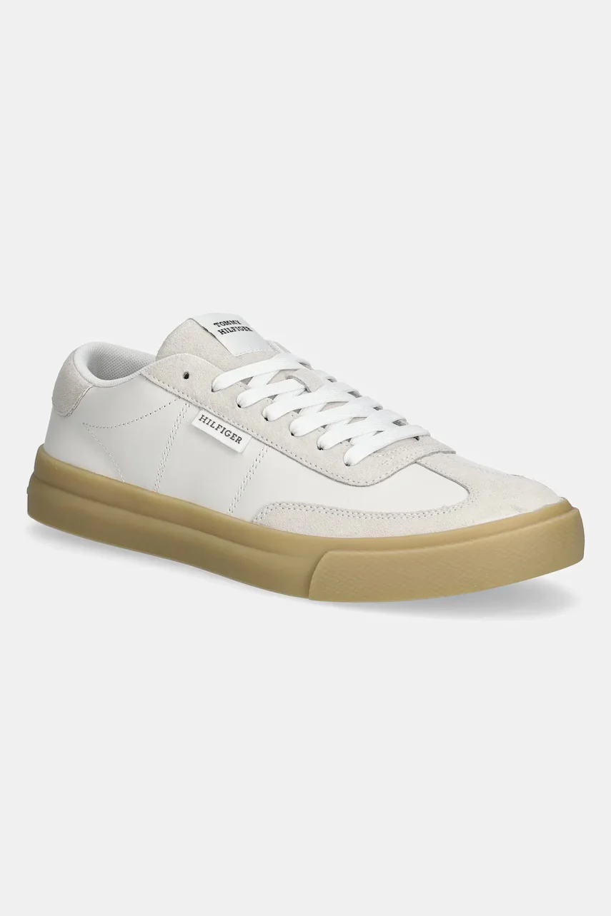 Tommy Hilfiger Кожени маратонки TH CUPSET SUMMER LTH