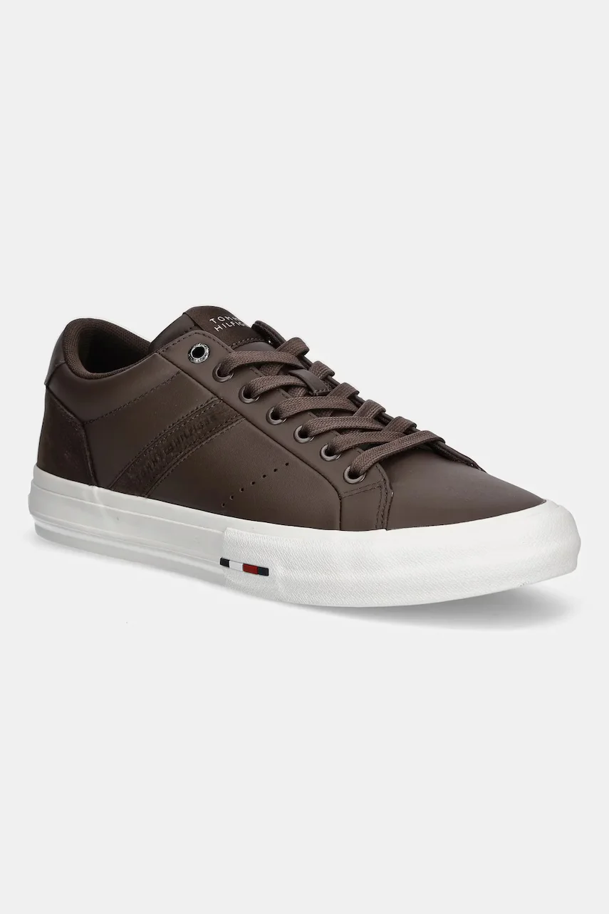 Tommy Hilfiger Кожени маратонки TH HI VULC LTH STREET