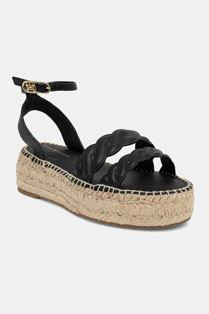 Tommy Hilfiger Кожени сандали LEATHER ROPE REAL ESPAD SANDAL