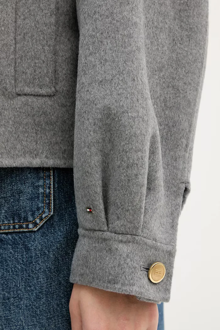 Tommy Hilfiger Палто с вълна в сиво WW0WW47759