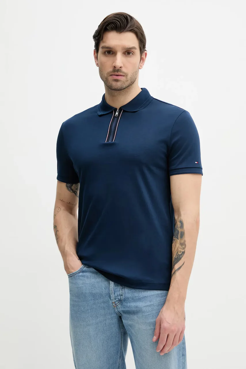Tommy Hilfiger Памучна тениска с яка