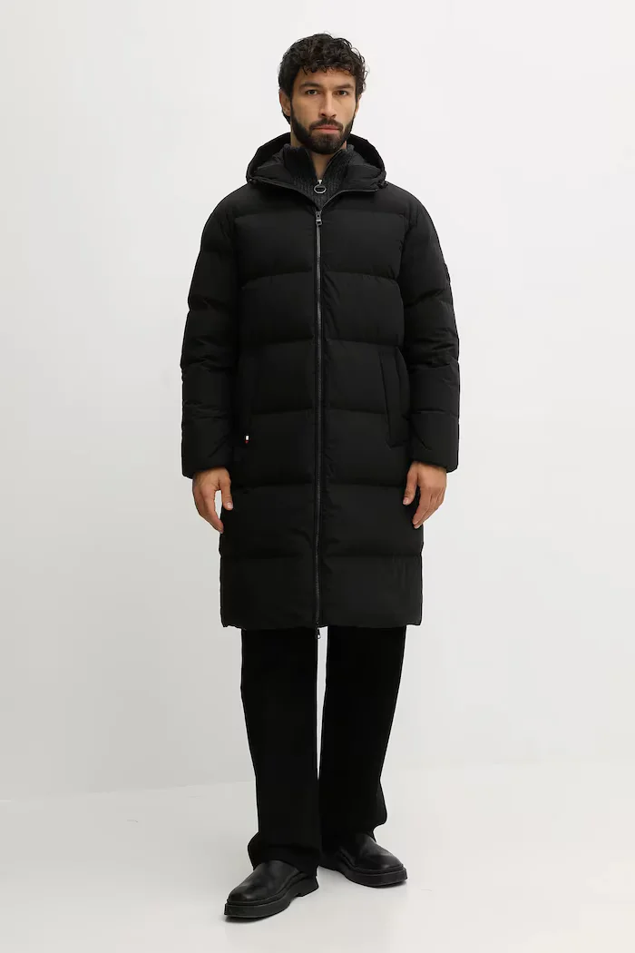 Tommy Hilfiger Пухено яке в черно зимен модел MW0MW40628