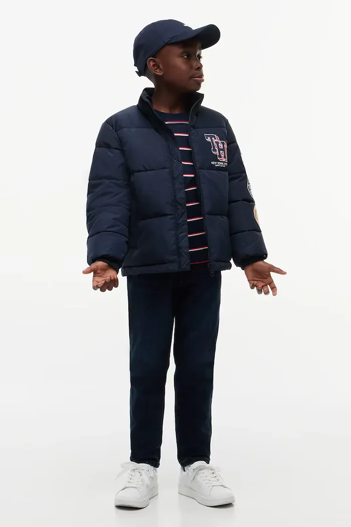 Tommy Hilfiger пухено яке за деца тъмносиньо KB0KB10616