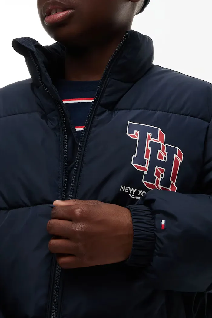 Tommy Hilfiger пухено яке за деца тъмносиньо KB0KB10616