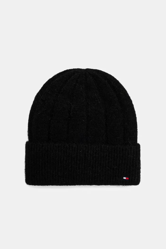 Tommy Hilfiger Шапка с вълна в черно AW0AW17779