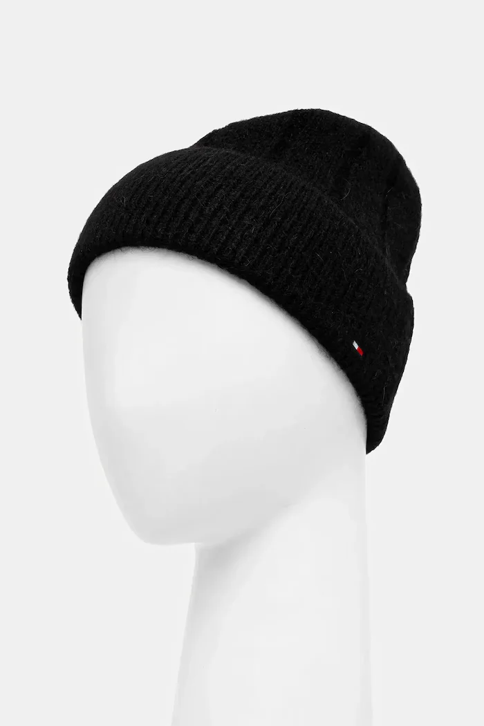 Tommy Hilfiger Шапка с вълна в черно AW0AW17779