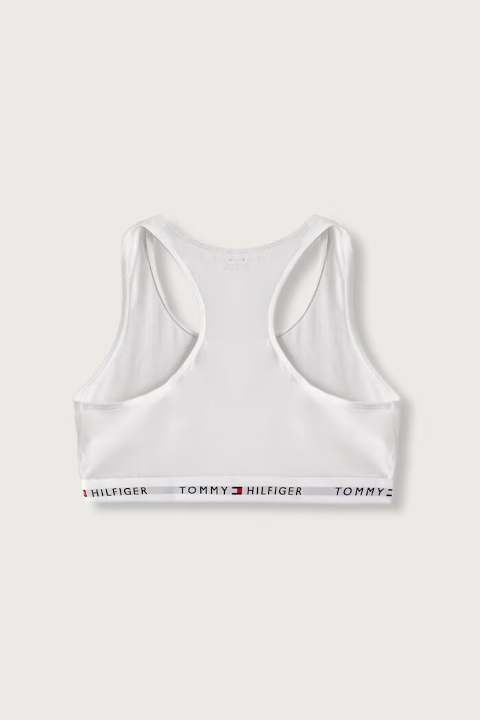 Tommy Hilfiger спортен сутиен дамски от памук с еластан черен UG0UG00852