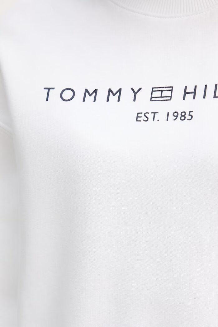 Tommy Hilfiger суичър дамски с памук бял WW0WW47831