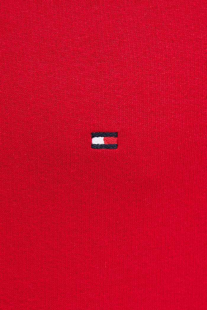 Tommy Hilfiger Суичър мъжки в бордо с качулка с изчистен дизайн MW0MW39997