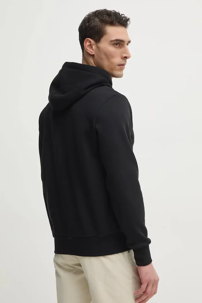 Tommy Hilfiger Суичър в черно с качулка с апликация MW0MW33631