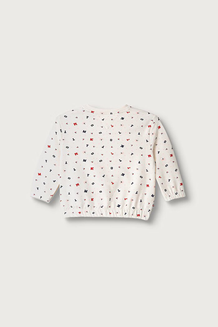 Tommy Hilfiger суичър за бебе с памук бял KN0KN02337