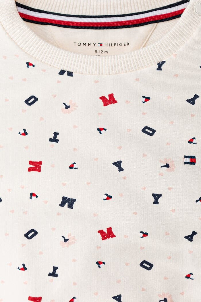 Tommy Hilfiger суичър за бебе с памук бял KN0KN02337