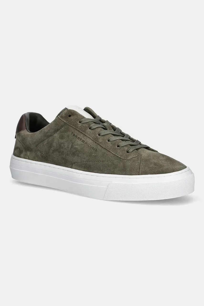 Tommy Hilfiger Велурени маратонки PREMIUM DRESS CUPSOLE SUEDE