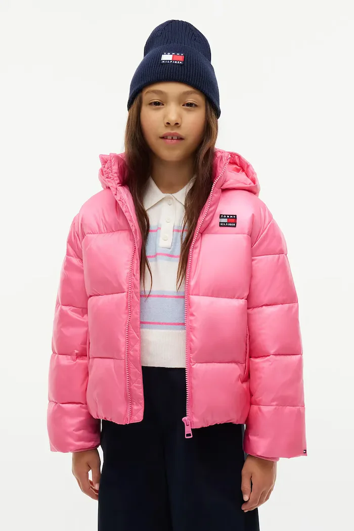 Tommy Hilfiger яке за деца розово KG0KG09586