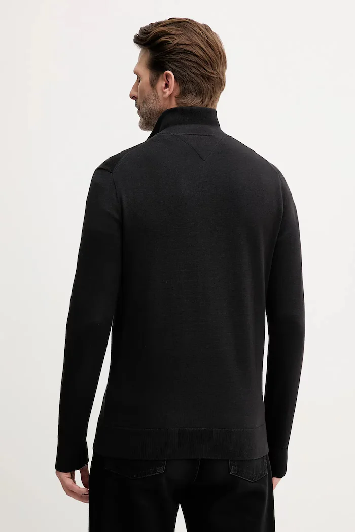 Tommy Hilfiger жилетка мъжка от памук черна MW0MW36517