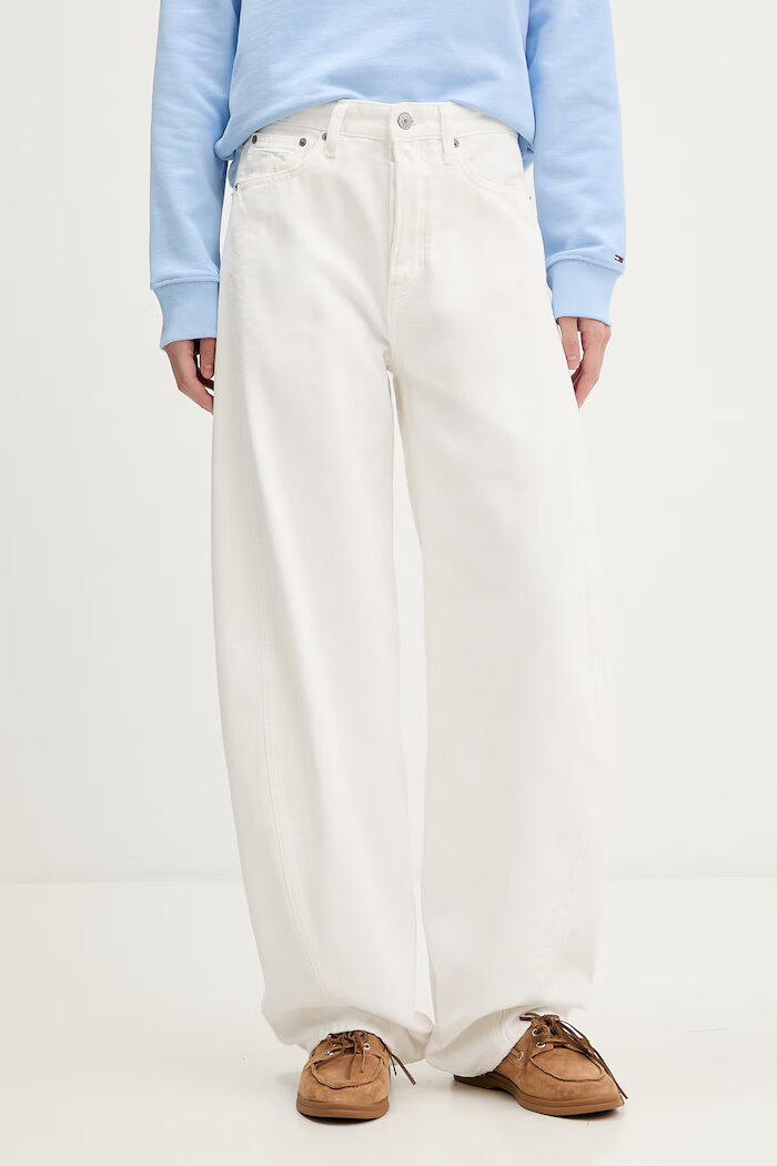Tommy Jeans дънки barrel дамски бели DW0DW22662