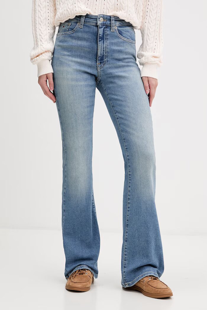 Tommy Jeans дънки flare дамски сини DW0DW22683