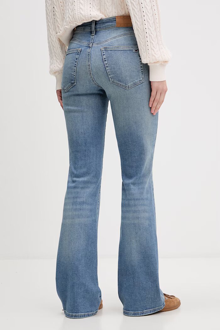 Tommy Jeans дънки flare дамски сини DW0DW22683