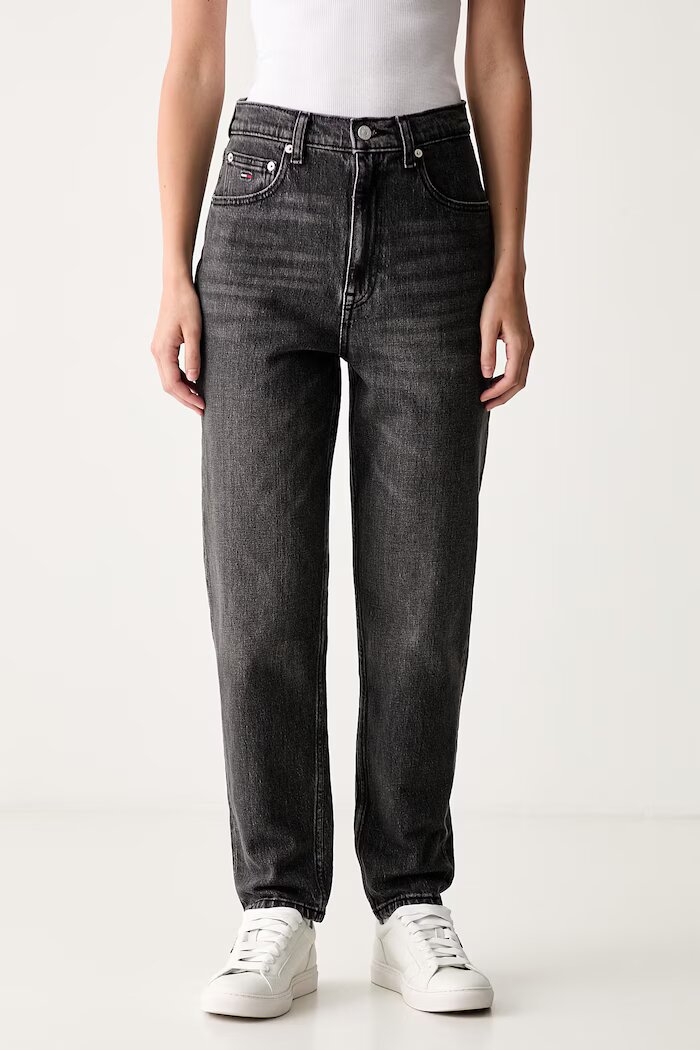 Tommy Jeans дънки tapered дамски сиви DW0DW21812