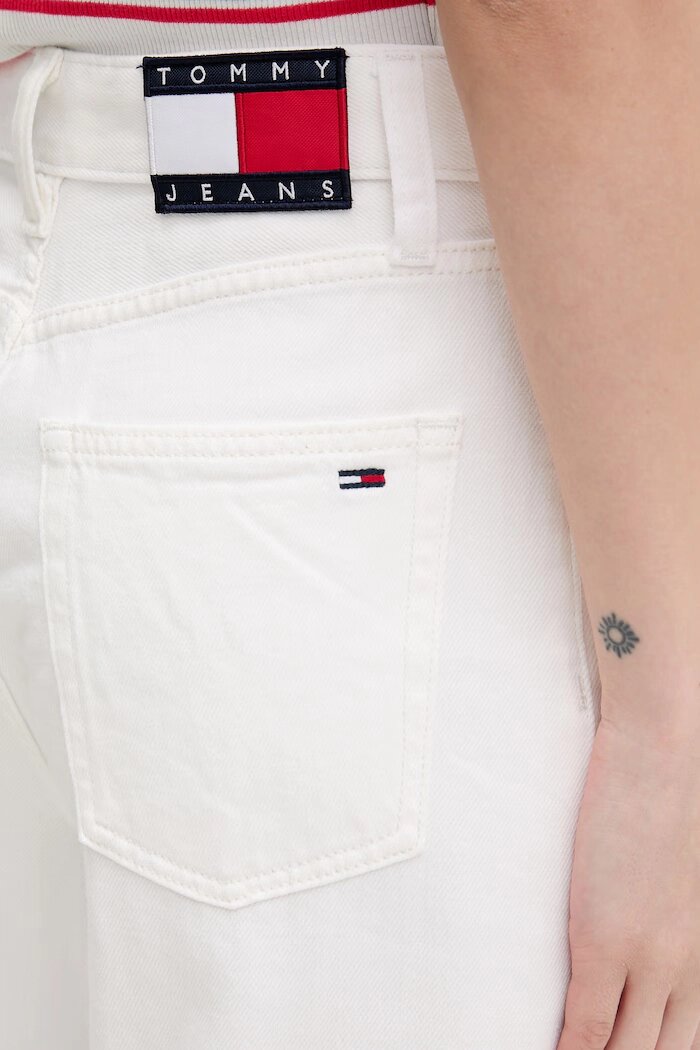 Tommy Jeans дънки wide leg дамски бели DW0DW22648