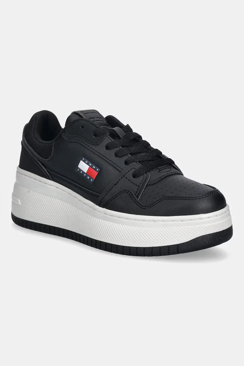 Tommy Jeans Кожени маратонки TJW RETRO BASKET FLATFORM