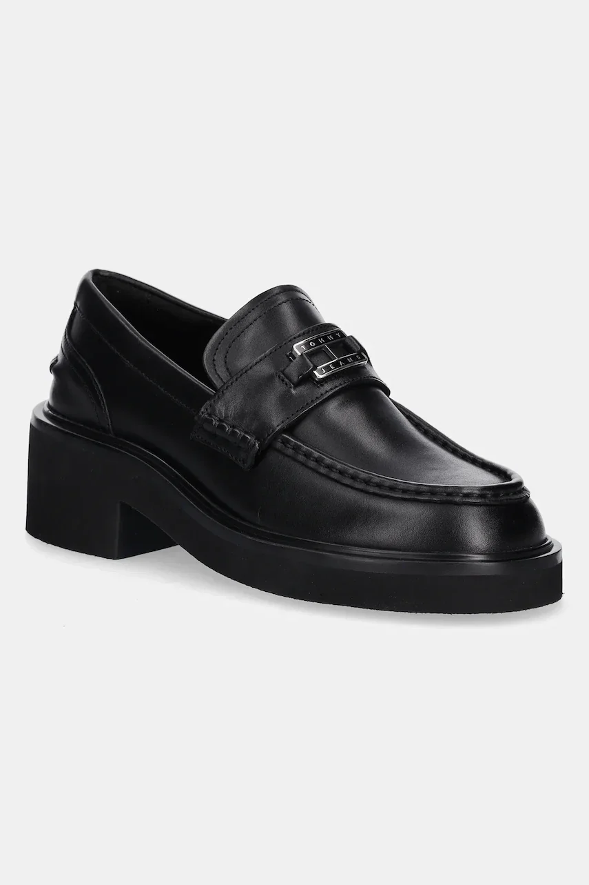 Tommy Jeans Кожени мокасини TJW CHUNKY HEEL LOAFER