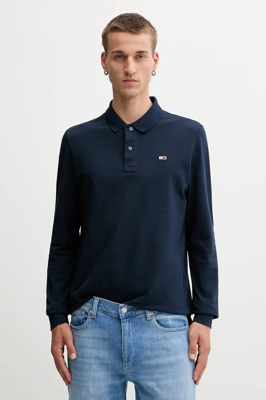 Tommy Jeans Памучна блуза с дълги ръкави