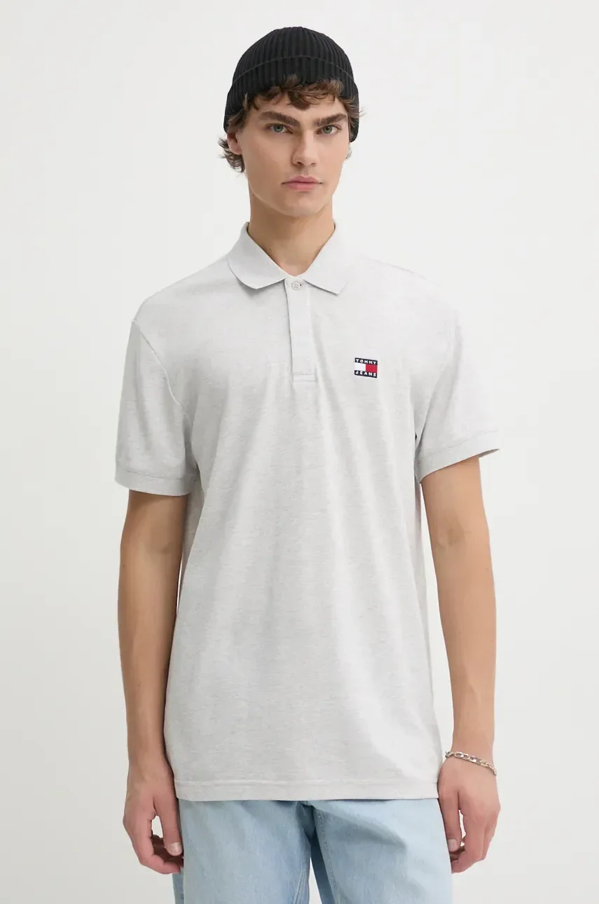 Tommy Jeans Памучна тениска с яка