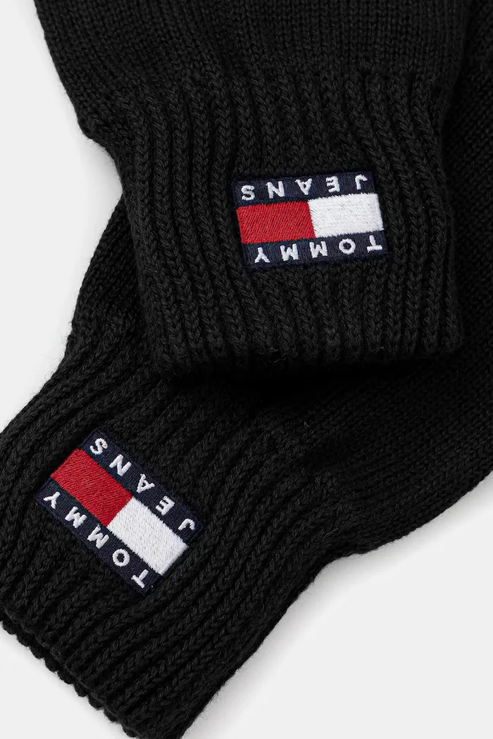 Tommy Jeans Памучни ръкавици в черно AW0AW17914