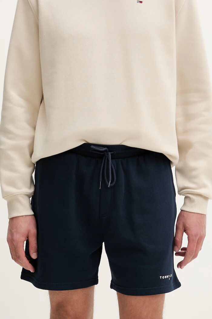 Tommy Jeans Спортен къс панталон мъжки от памук тъмносин DM0DM22697