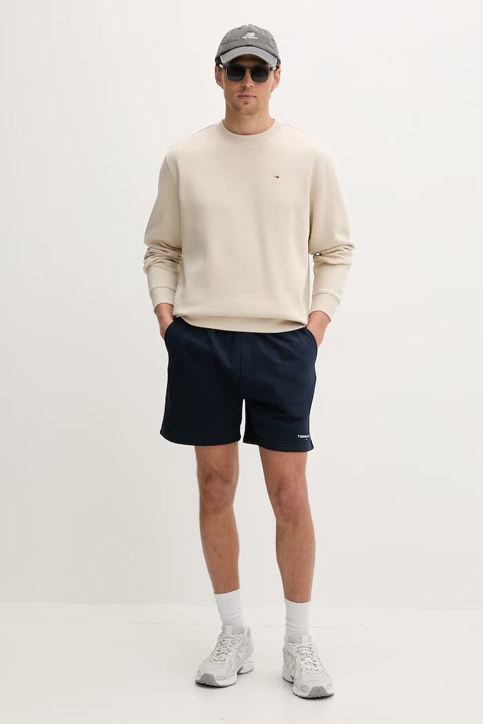 Tommy Jeans Спортен къс панталон мъжки от памук тъмносин DM0DM22697