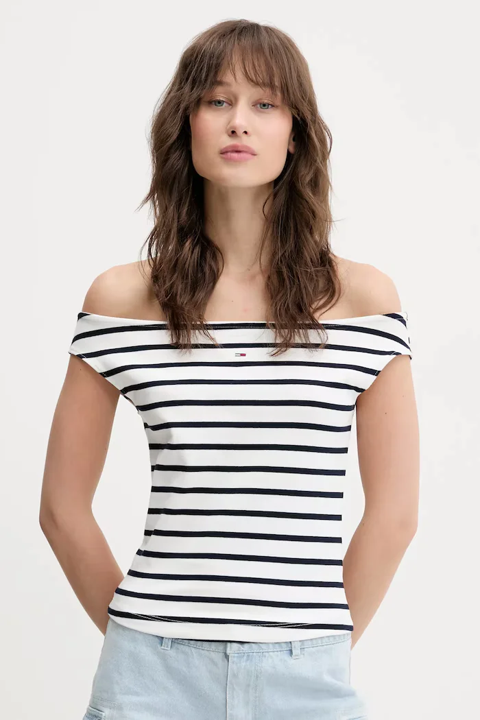 Tommy Jeans Топ в бяло DW0DW20234