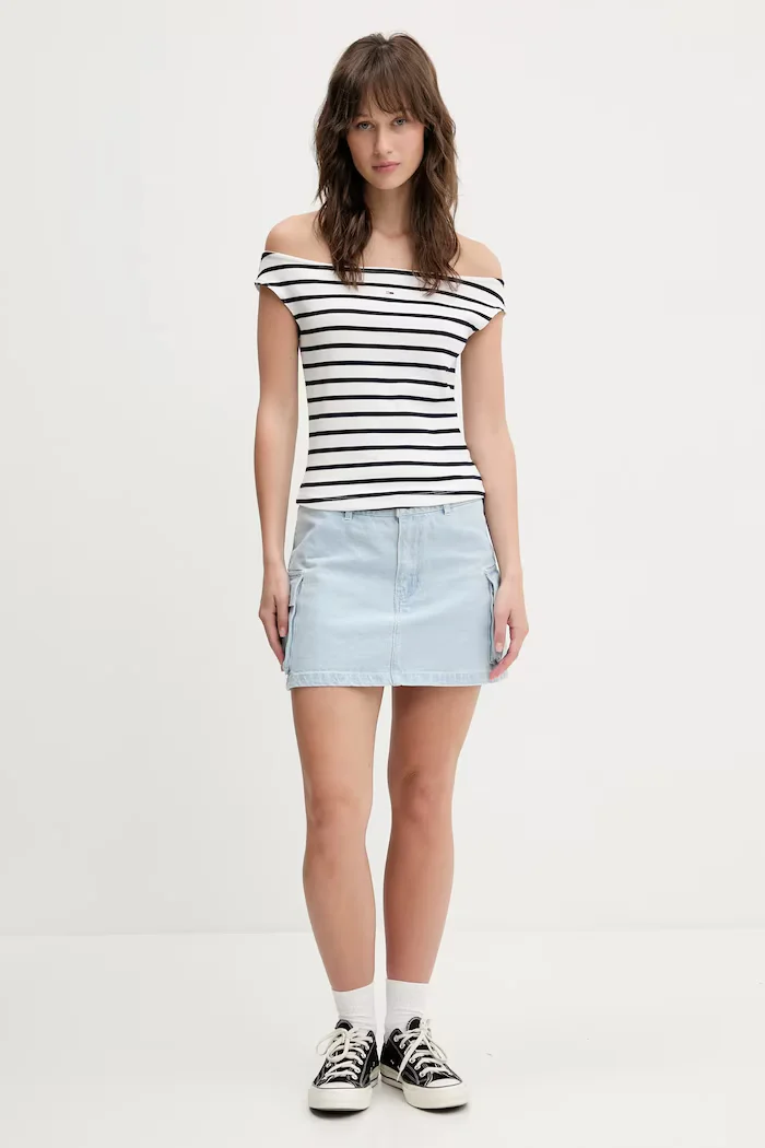 Tommy Jeans Топ в бяло DW0DW20234