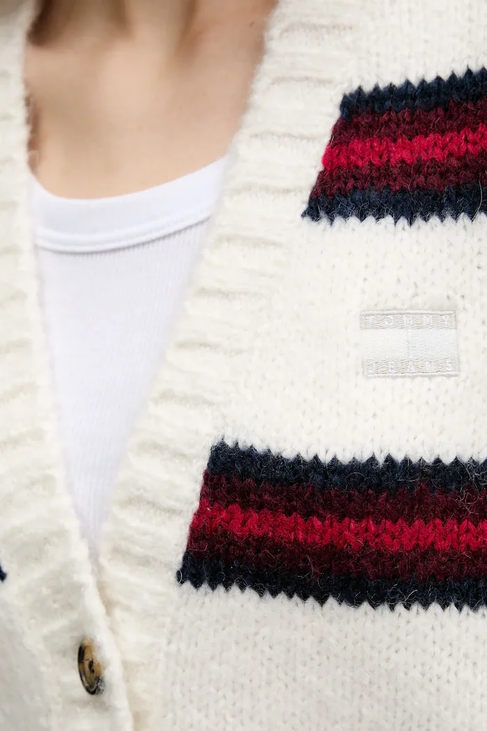 Tommy Jeans Жилетка с вълна дамска в бежово DW0DW21678