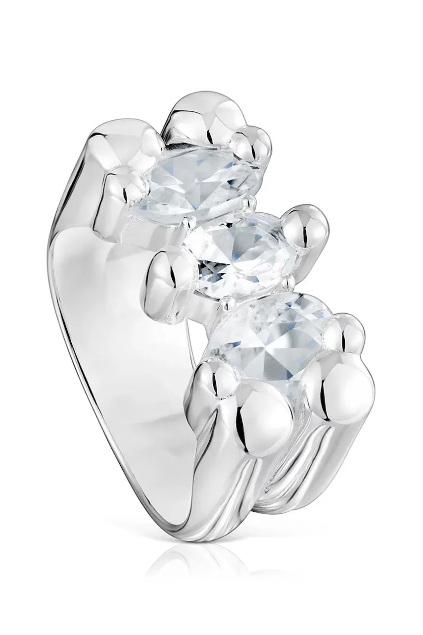 Tous Сребърен пръстен 12 Bold Bear Gem