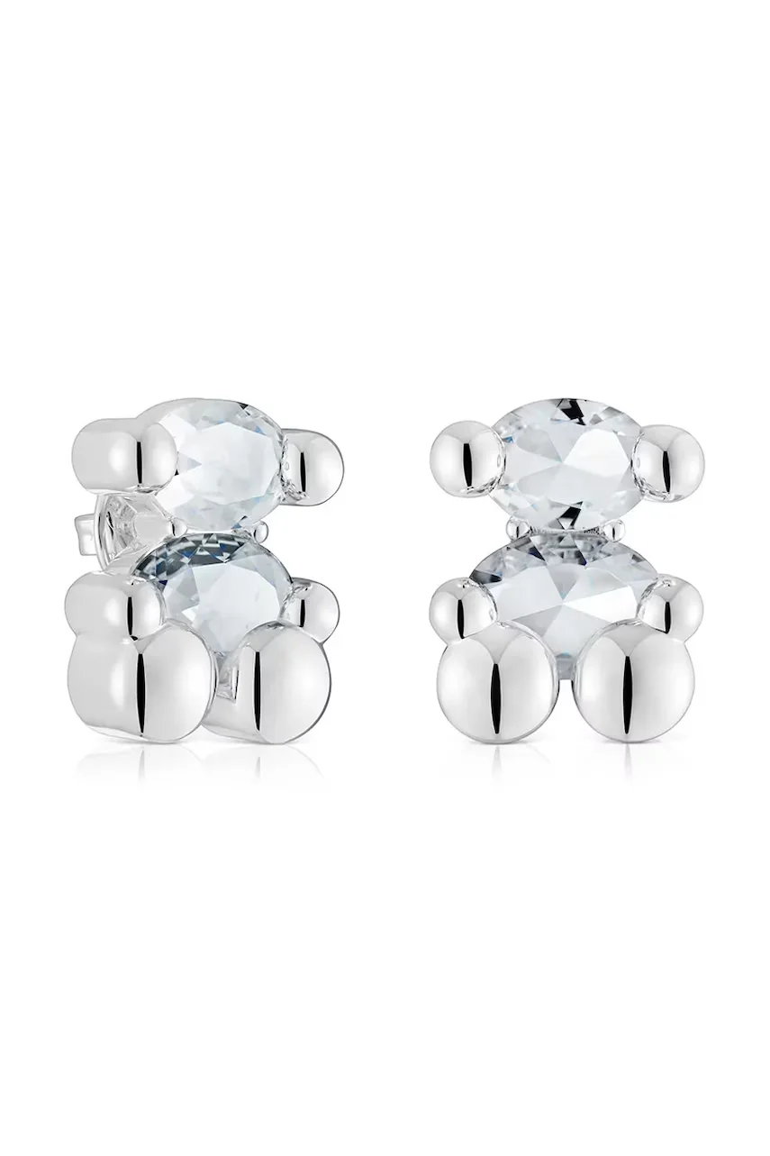 Tous Сребърни обици Bold Bear Gem