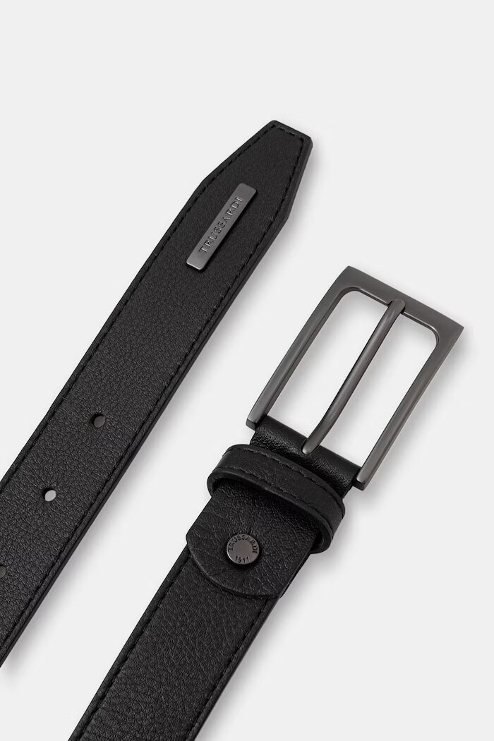 Trussardi колан мъжки от кожа черен B322B100073N
