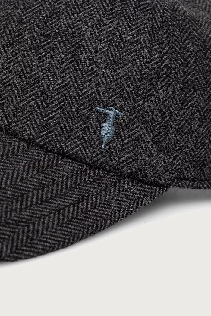Trussardi шапка с козирка мъжка с вълна сива E008C100029N