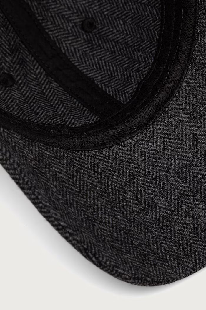 Trussardi шапка с козирка мъжка с вълна сива E008C100029N
