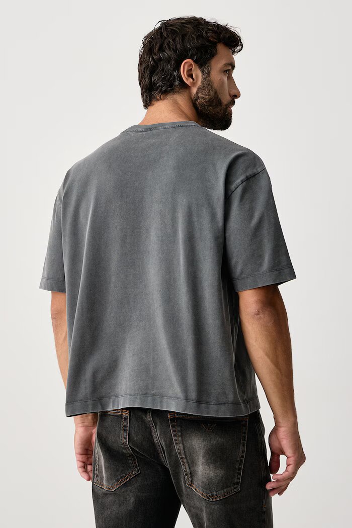 Trussardi тениска мъжка от памук сива G0758000232N