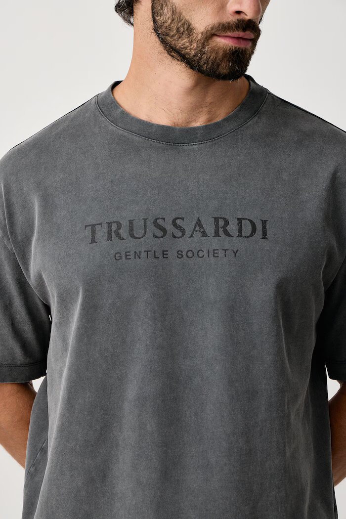 Trussardi тениска мъжка от памук сива G0758000232N