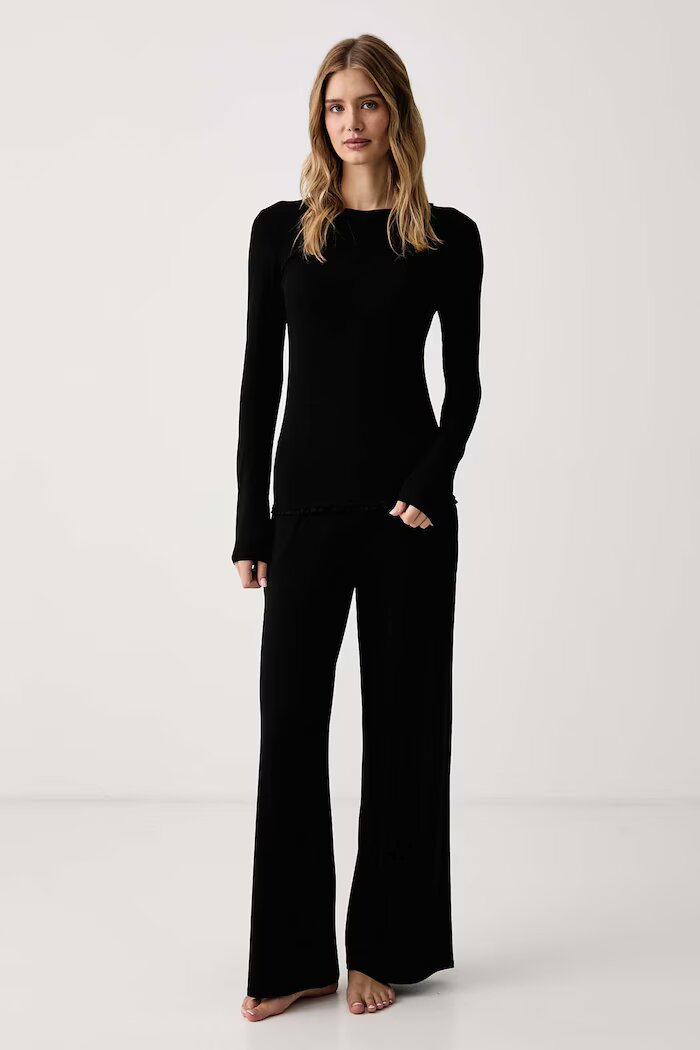 Twinset пижама дамска с лиосел черна 262LI2SAA