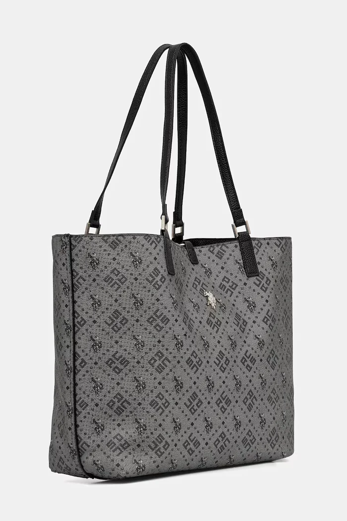 U.S. Polo Assn. чанта с две лица дамска от имитация на кожа Malibu черна BEUM08706WVP