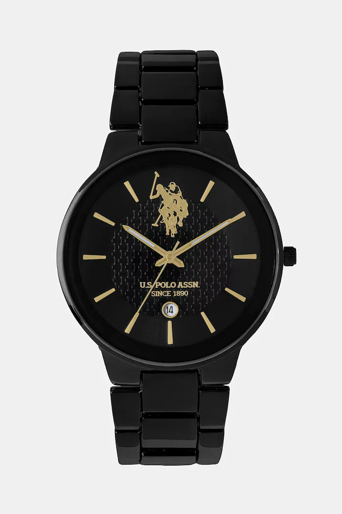 U.S. Polo Assn. Часовник LOGAN мъжки в черно USP4891YG