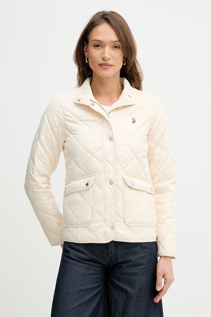 U.S. Polo Assn. преходно яке дамско QUILTED JACKET бежово WUP2261