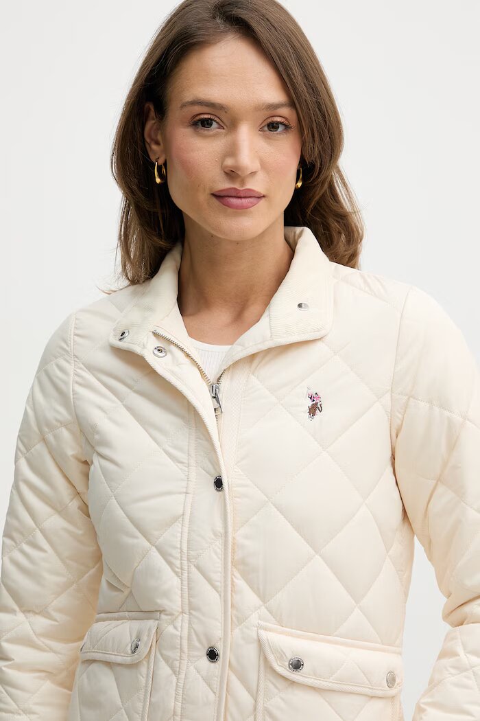 U.S. Polo Assn. преходно яке дамско QUILTED JACKET бежово WUP2261