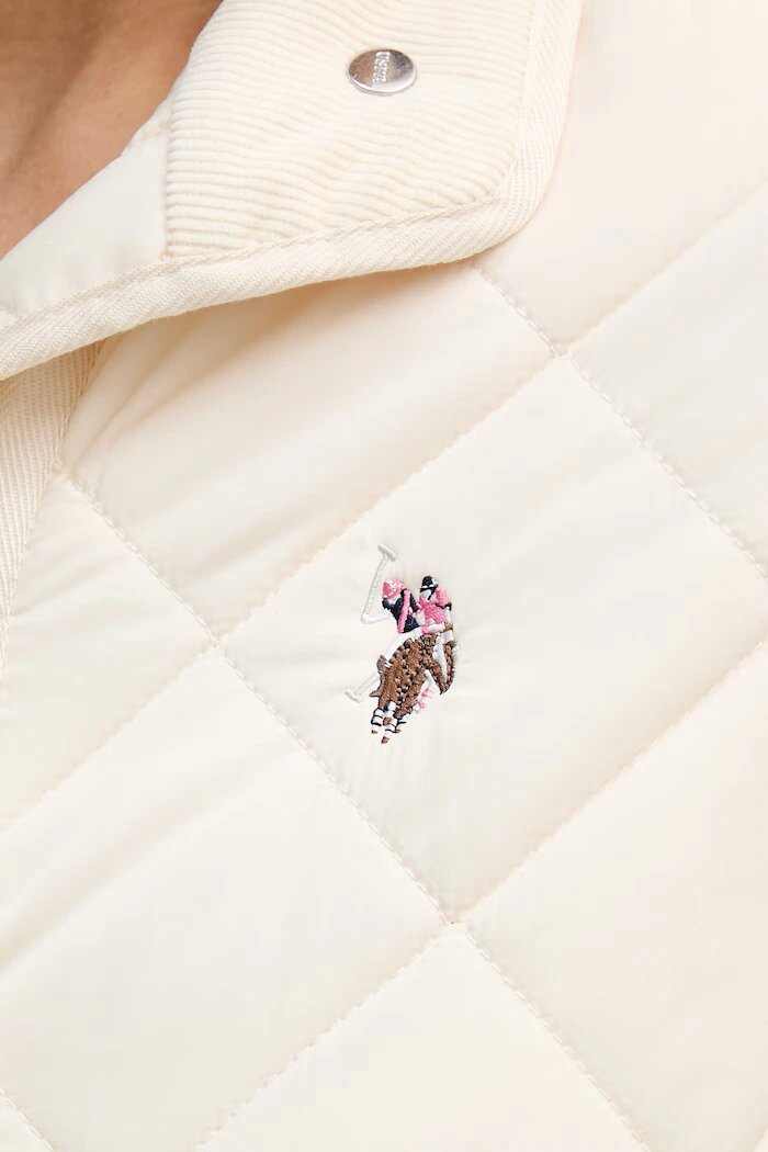 U.S. Polo Assn. преходно яке дамско QUILTED JACKET бежово WUP2261