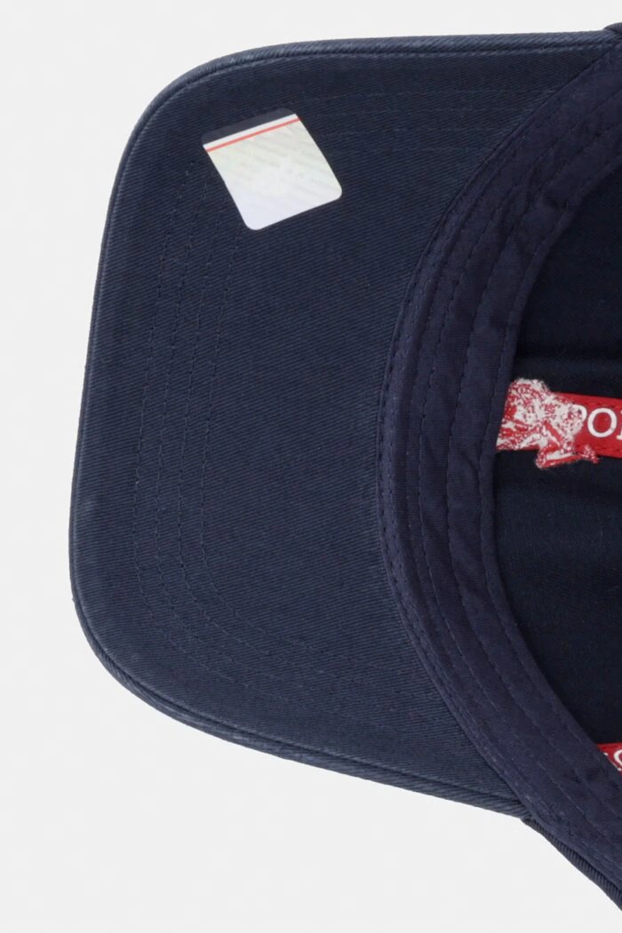 U.S. Polo Assn. шапка с козирка мъжка от памук OUTLINE DHM WASHED CASUAL тъмносиня MUP3426